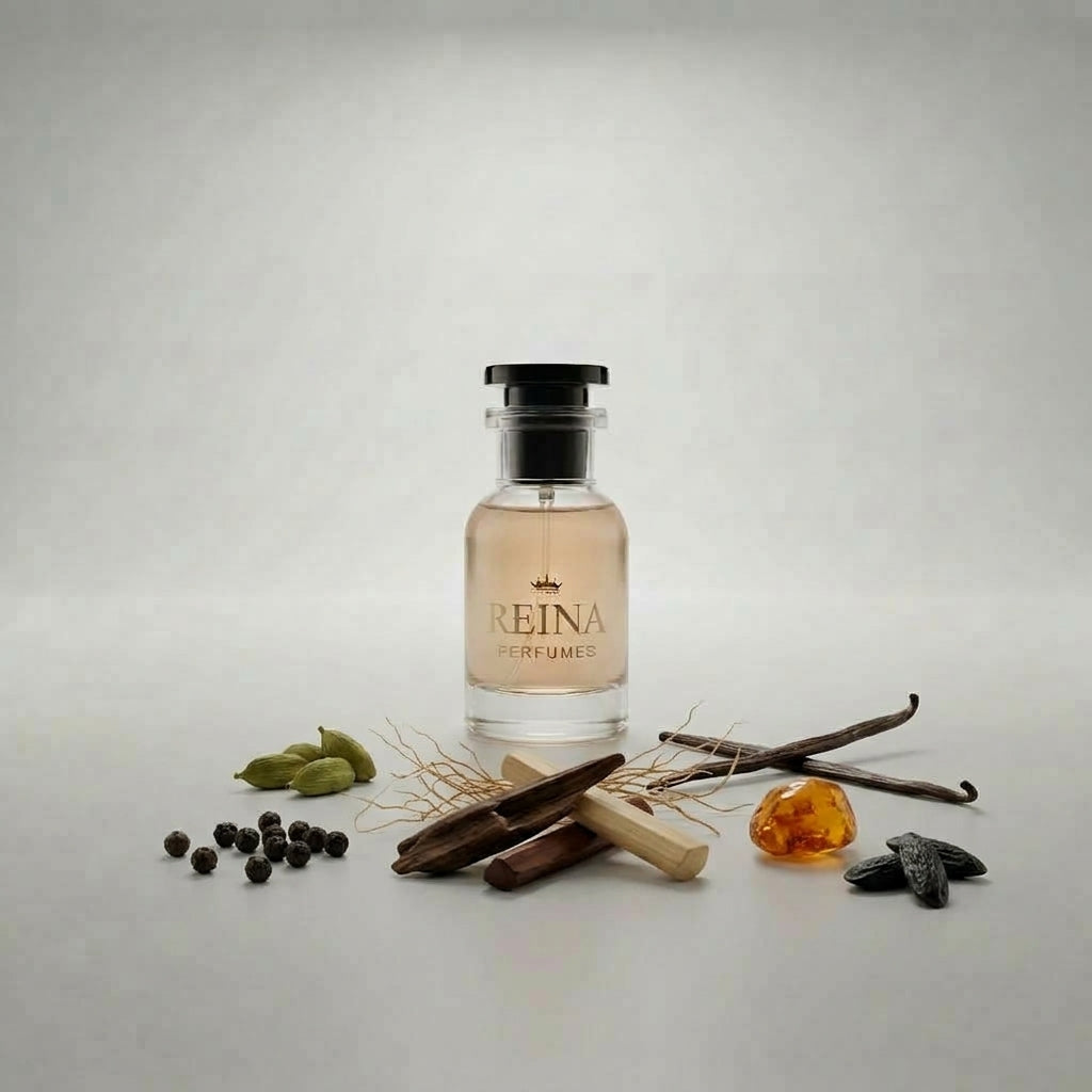 Frasco de perfume Madera de Oud unisex de Reina Perfumes