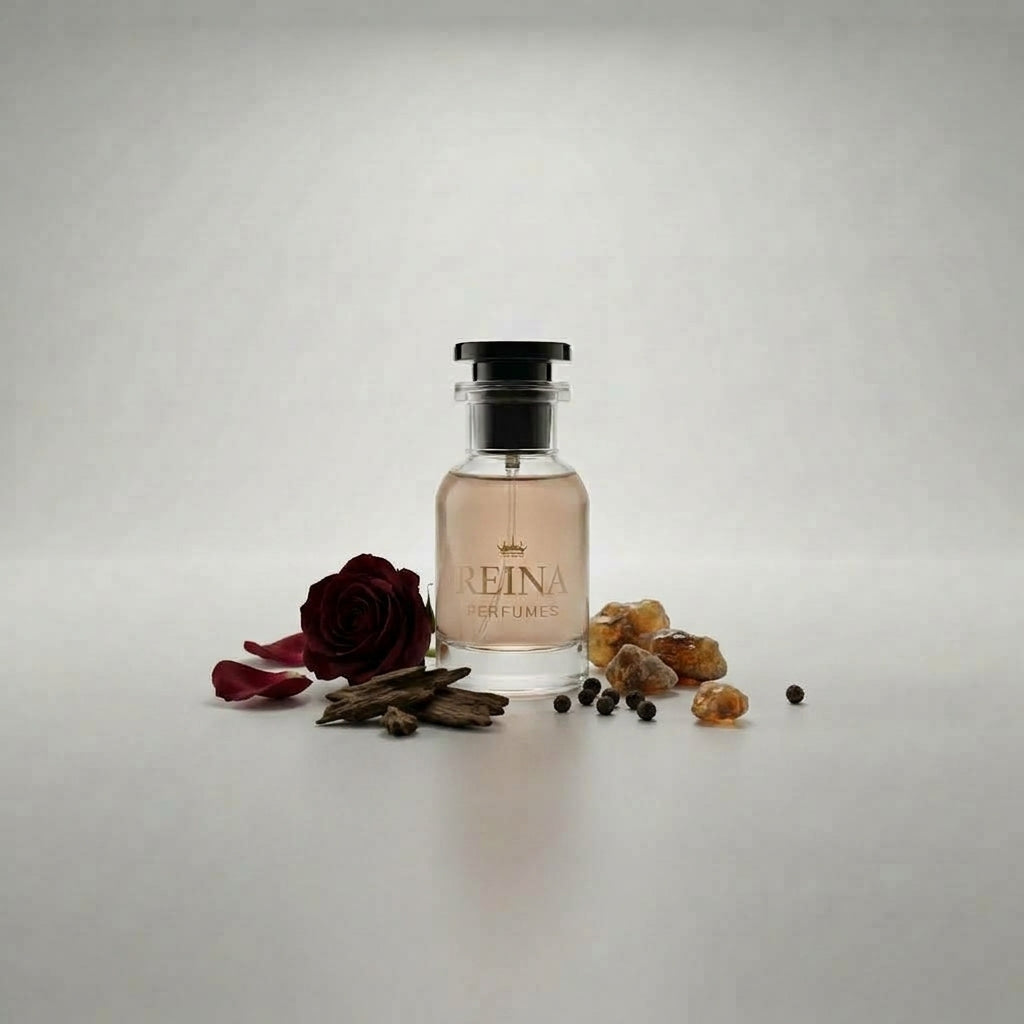 Frasco de perfume Arenas Rosas unisex de Reina Perfumes